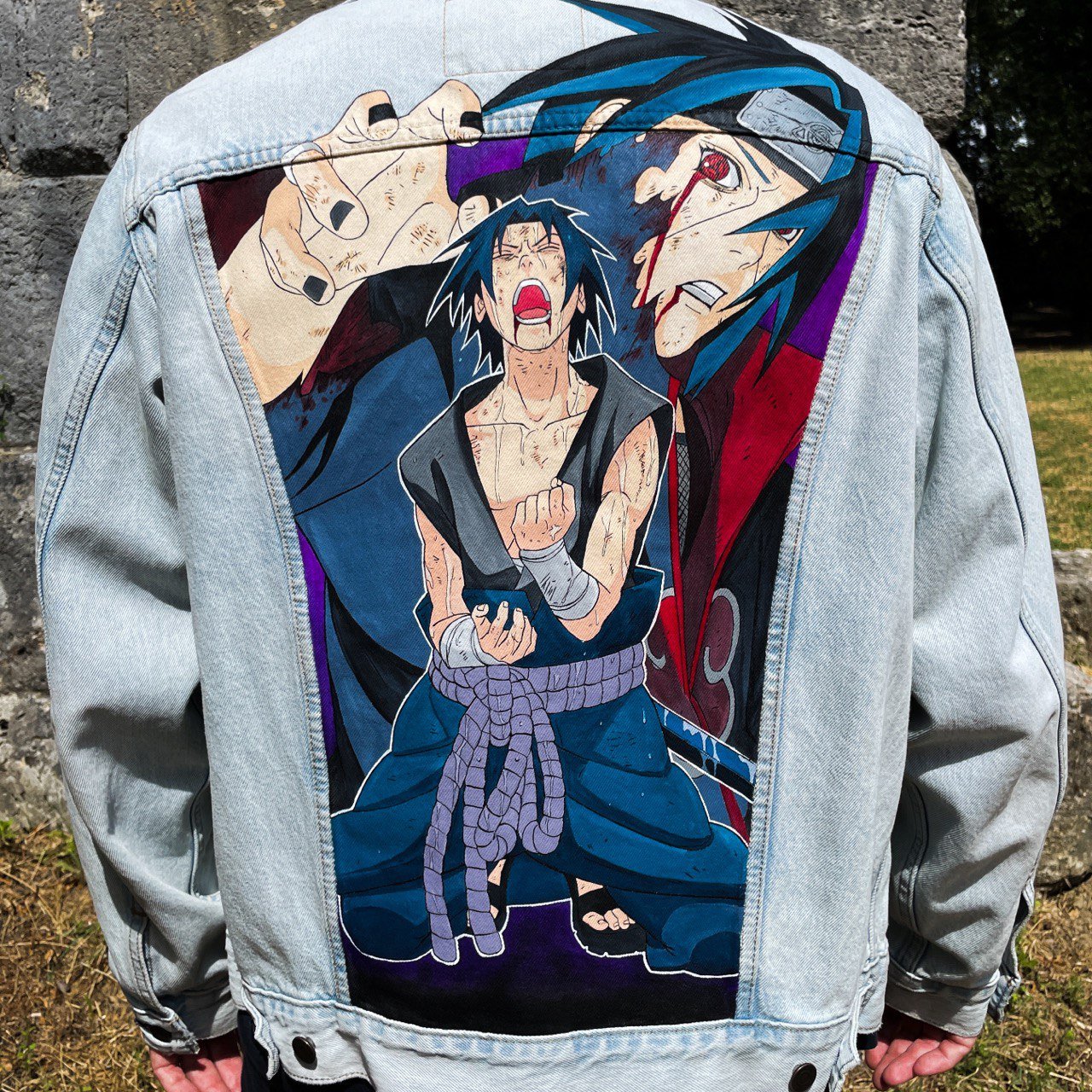 Custom naruto jean jacket Clearance